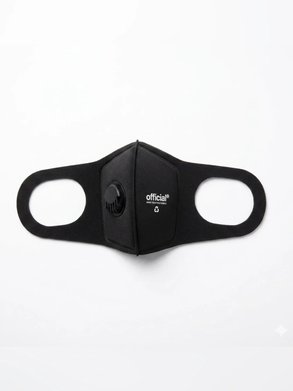 Black Reusable Face Mask with Exhalation Valve